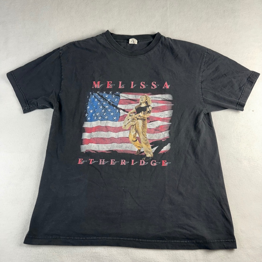 Melissa Etheridge 2004 Get‎ Lucky Tonight Tour Shirt Mens Large Black G-Tex L